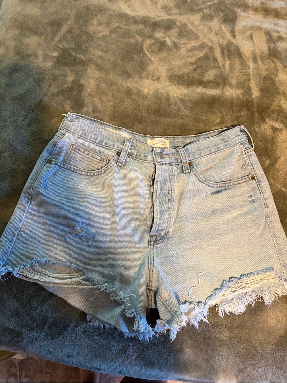 Universal Thread Light Wash Distressed Denim Shorts